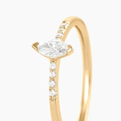 Bague Thelonius Or Jaune Diamant Synthétique-Histoire d'Or Online