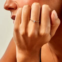 Bague Thelonius Or Jaune Diamant Synthétique-Histoire d'Or Online