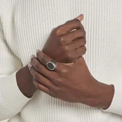 Bague Thimeo Argent Blanc Onyx-Histoire d'Or