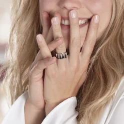 Histoire d'Or Bague Tiana Acier Blanc