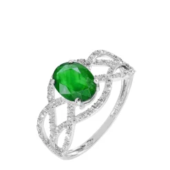 Bague Tina Or Blanc Emeraude Et Diamant-Histoire d'Or Best