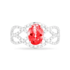 Histoire d'Or Bague Tina Or Blanc Rubis Et Diamant