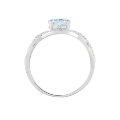 Histoire d'Or Bague Tina Or Blanc Topaze Et Oxyde De Zirconium