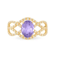 Bague Tina Or Jaune Amethyste Et Diamant-Histoire d'Or