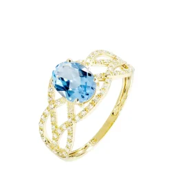 Histoire d'Or Bague Tina Or Jaune Topaze Et Diamant