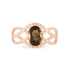 Bague Tina Or Rose Quartz Et Diamant-Histoire d'Or Outlet