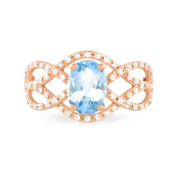 Bague Tina Or Rose Topaze Et Diamant-Histoire d'Or