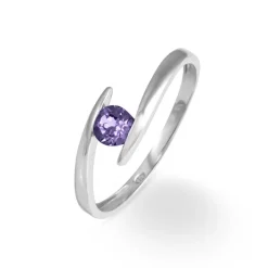 Histoire d'Or Bague Tiphaine Or Blanc Amethyste