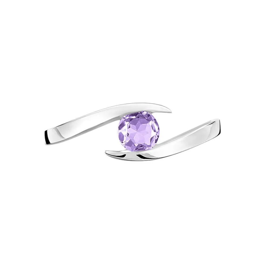 Histoire d'Or Bague Tiphaine Or Blanc Amethyste