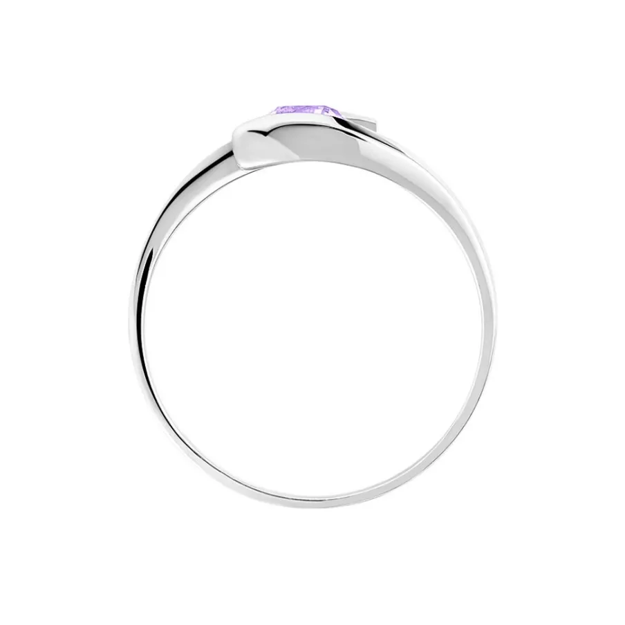 Histoire d'Or Bague Tiphaine Or Blanc Amethyste