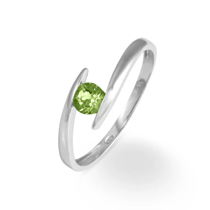 Bague Tiphaine Or Blanc Péridot-Histoire d'Or Online