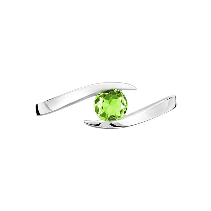 Bague Tiphaine Or Blanc Péridot-Histoire d'Or Online