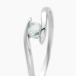 Histoire d'Or Bague Tiphaine Or Blanc Topaze