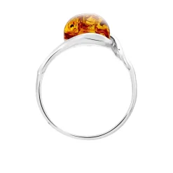 Histoire d'Or Bague Titziana Argent Blanc Ambre