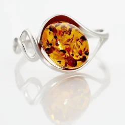 Histoire d'Or Bague Titziana Argent Blanc Ambre