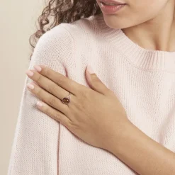 Histoire d'Or Bague Titziana Argent Blanc Ambre