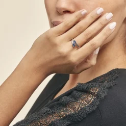 Bague Toi Et Moi Or Blanc Saphir Et Diamant-Histoire d'Or