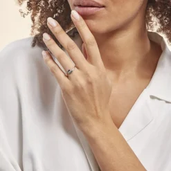 Histoire d'Or Bague Trilogie Or Blanc Diamant