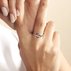 Histoire d'Or Bague Trisca Or Blanc Diamant