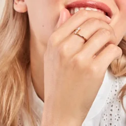 Bague Tryphena Or Jaune Diamant Synthétique-Histoire d'Or Discount