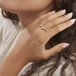 Bague Ull Argent Blanc Perle De Culture-Histoire d'Or Clearance