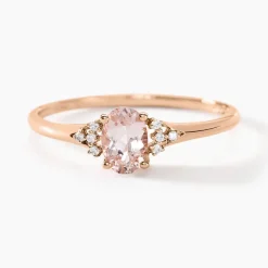 Histoire d'Or Bague Urbaine Or Rose Morganite Et Oxyde De Zirconium