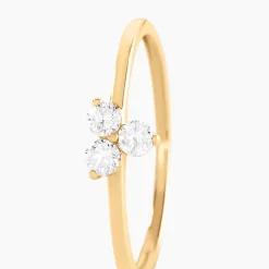 Histoire d'Or Bague Usoa Or Jaune Diamant Synthétique