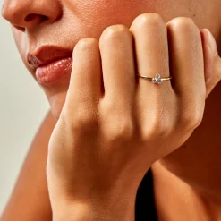 Histoire d'Or Bague Usoa Or Jaune Diamant Synthétique