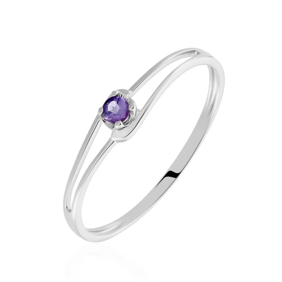 Histoire d'Or Bague Veroucha Or Blanc Amethyste