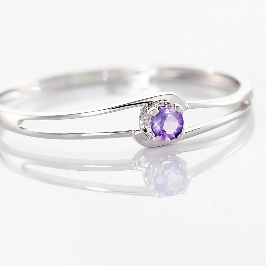 Histoire d'Or Bague Veroucha Or Blanc Amethyste