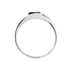 Histoire d'Or Bague Viyan Or Blanc Saphir Et Diamant