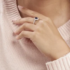 Bague Vladimir Or Blanc Saphir Diamants-Histoire d'Or Best