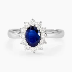 Histoire d'Or Bague Vladimir Or Blanc Saphir Diamants