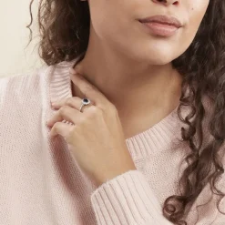 Histoire d'Or Bague Vladimir Or Blanc Saphir Diamants