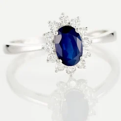 Bague Vladimir Or Blanc Saphir Diamants-Histoire d'Or Hot