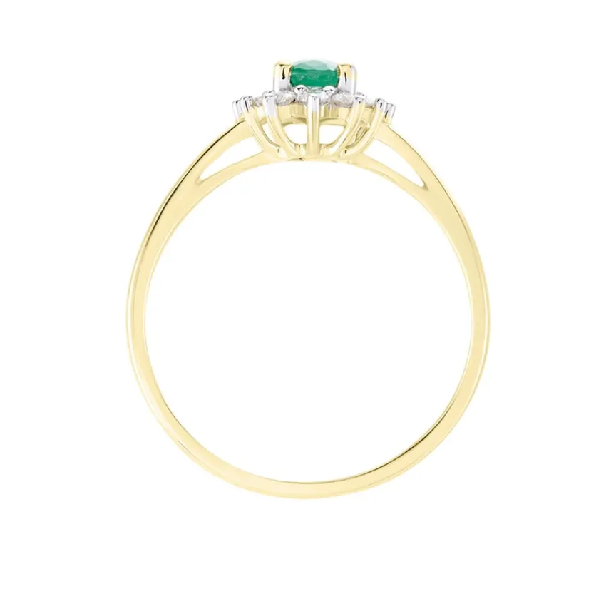 Bague Vladimir Or Jaune Emeraude Diamants-Histoire d'Or New