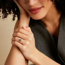 Bague Vladimir Or Jaune Emeraude Diamants-Histoire d'Or New