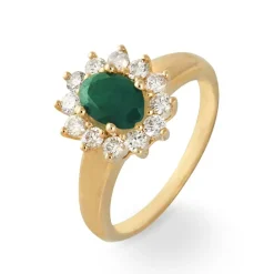 Histoire d'Or Bague Vladimir Or Jaune Emeraude Et Diamant