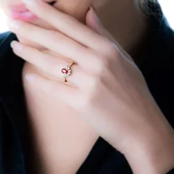 Histoire d'Or Bague Vladimir Or Jaune Rubis Et Diamant