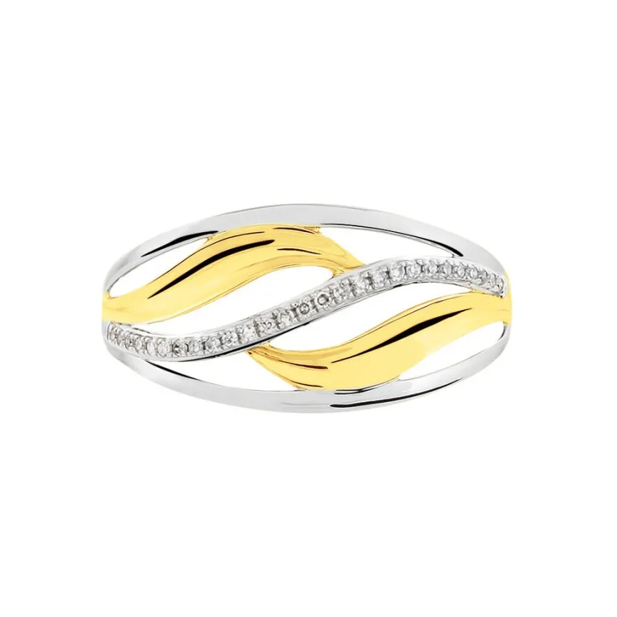 Bague Volcania Or Bicolore Diamant-Histoire d'Or New