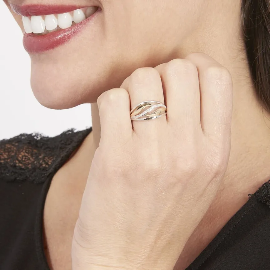 Bague Volcania Or Bicolore Diamant-Histoire d'Or New