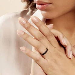 Histoire d'Or Bague Volta Ceramique Noir Céramique