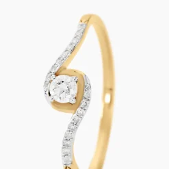 Histoire d'Or Bague Vrille Accompagnee