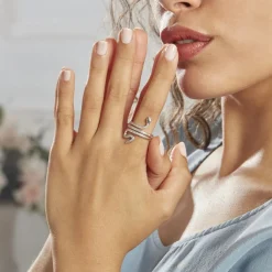 Histoire d'Or Bague Wesley Argent Blanc Oxydes De Zirconium