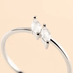Histoire d'Or Bague Winter Sweetness Argent Blanc Oxyde De Zirconium