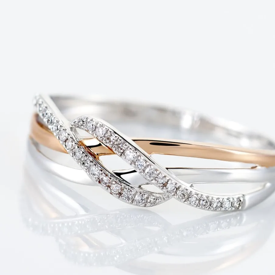 Histoire d'Or Bague Zinna Or Bicolore Diamant