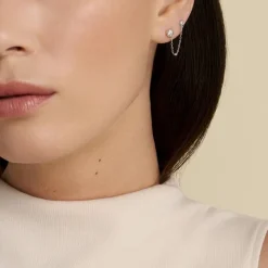 Histoire d'Or Bijou D'oreille Argent Blanc Cheyanne Oxydes De Zirconium