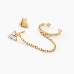 Histoire d'Or Bijou D'oreille Plaqué Or Marcion Oxydes De Zirconium