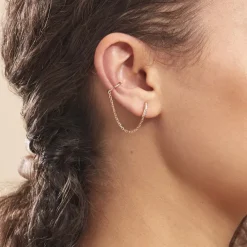 Bijou D'oreille Plaqué Or Maurizio Oxydes De Zirconium-Histoire d'Or Outlet