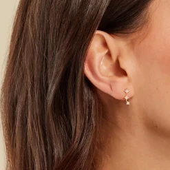 Bijou D'oreille Unitaire Arn Or Jaune Oxyde De Zirconium-Histoire d'Or Online